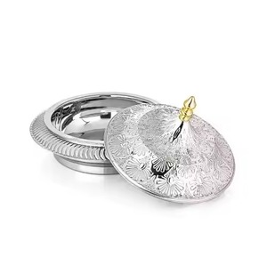 Olla caliente árabe de tendencia industrial para el hogar y la cocina, suministros de alimentos para hoteles de lujo, cazuelas con tapa, olla caliente brillante - Product Image 1