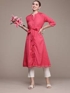 Mujeres étnico tejido rayón viscosa diseño Dobby A-Line Kurta indio pakistaní kameez - Product Image 6