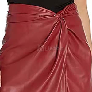Jupe en cuir pour femmes de qualité supérieure Jupe en cuir pour femmes de taille haute Jupe en cuir pour femmes de style décontracté - Product Image 2