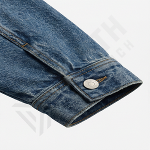 Denim Jacket For <b>Men</b> Slim Fit Ripped <b>Biker</b> Style Vintage Blue Custom Long Sleeve Classic <b>Jeans</b> Outerwear <b>Jean</b> Jacket <b>Men</b> - Product Image 6