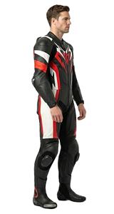 Combinaison de course en cuir pour moto personnalisée, 1 pièce, en cuir de vachette, avec protections CE, pour la course sur circuit, équipement de moto respirant pour homme - Product Image 4