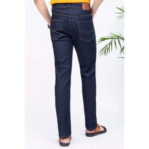 Unze London Men's Denim Straight <b>Jeans</b> Slim Fit Hip Hop Style Stonewashed and <b>Embroidered</b> Winter Season Colored Wash - Product Image 6