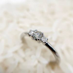 6mm Round Cut Moissanite Three Stone Engagement <b>Ring</b> in Classic Prong Setting | Bridal Wedding Anniversary Fine Jewelry - Product Image 1