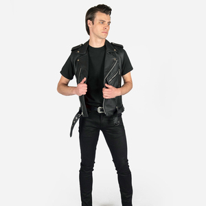Nuevo Chaleco de Motociclista de Cuero de Primera Calidad a Precio Económico, Chaqueta de Cuero para Hombre - Product Image 4