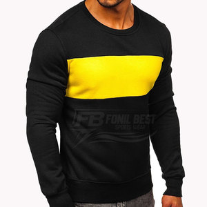 Sweat-shirts d'hiver pour hommes en taille plus, couleur contrastée personnalisée, 100% coton, doublure en polaire, séchage rapide - Product Image 5