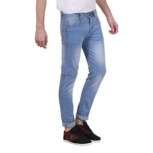 Pantalones vaqueros lisos de fabricación personalizada para hombre/2025 pantalones vaqueros transpirables hechos a medida para hombre - Product Image 3