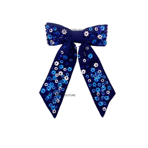 Lazos con cuentas de algodón adornados a mano, nombre personalizado, lazos para el cabello, pinzas para el cabello, accesorio para el cabello, cinta cruzada de semillas - Product Image 6