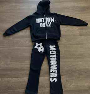 ชุดวอร์มผ้าคอตตอนผ้าเกล็ดปลาซักพิมพ์ลายกรดและพลอยเทียมสำหรับ100% เสื้อวอร์มผ้าคอตตอนผ้าเฟรนช์เทอร์รี่450 GSM - Product Image 3