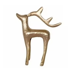 Statues de renne en aluminium décoratives modernes en métal avec des finitions en métal élégantes pour la décoration de Noël Intérieur de vacances - Product Image 2