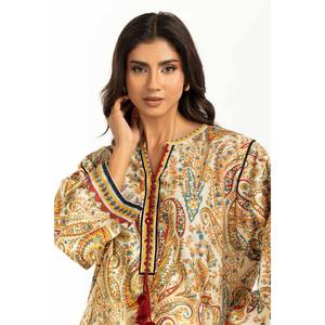 Ensemble Coordonné Bohème Imprimé Cross Slub IPST-55017 XS/XS – Hauts à Manches Trois-Quarts et Shorts pour Tenues Printemps/Été - Product Image 5