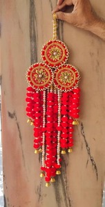 Rajasthani psychédélique Toran tentures de porte faites à la main Motifs de plantes florales colorées avec pompon Gota glands Diwali décor d'événement - Product Image 2