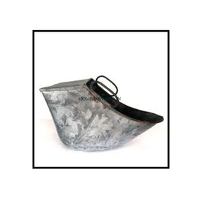 Seau à charbon en métal rustique de petite taille fait à la main Design fantaisie seaux décoratifs pour la maison seau de stockage de cendres pour Restaurant de bureau à domicile - Product Image 1