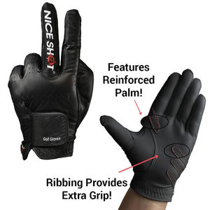 Vente en gros de gants de golf antidérapants Cabretta Logo personnalisé en peau de mouton en cuir véritable Scène de sport applicable - Product Image 2