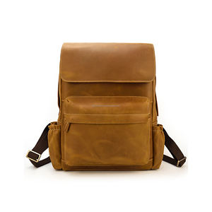 Unisex Genuine Leather Travel <b>Backpack</b> Customized Logo Premium Quality Laptop Sleeves Large Capacity Water Resistant Breathable - Product Image 1