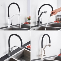 Robinet de cuisine en laiton à 3 voies avec filtre intégré et fonction de mélange pour projets de rénovation de maisons modernes (vente en gros)