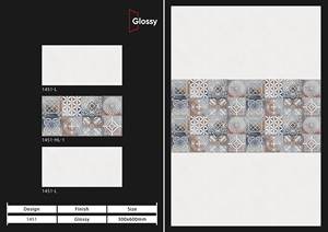 Azulejo de pared de cerámica de 300x600mm Azulejo de pared de mármol blanco a juego 30x60cm Azulejos de suelo 8mm de espesor - Product Image 5