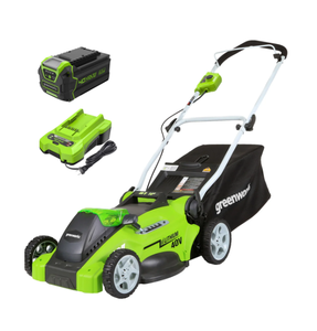 Cortacésped Inalámbrico Green Grass de 40V con Cuchilla Rotatoria, Sistema de 2 Baterías, Caja Recolectora de Césped Trasera de 100L, Potencia de 1200W para Mantenimiento de Jardines y Patios - Product Image 4