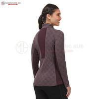 Chemises de couche de base pour femmes équestres en polyester 100% personnalisées Équitation Couche de base à manches courtes Costume équestre féminin