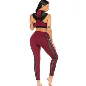 Ropa Deportiva transpirable sin costuras para mujer, pantalones cortos de Fitness para correr, chaleco con sujetador de manga larga, conjunto de ropa de Yoga de 4 piezas - Product Image 4