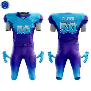 Uniformes de football américain respirants en polyester pour hommes, ensembles de vêtements de sport pour adultes de grande taille - Product Image 2