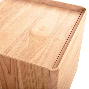 Mesita de Noche Moderna Minimalista de Madera Maciza, Solución de Almacenamiento Indestructible con 2 Cajones para Dormitorio, Mueble para Hotel o Apartamento de Lujo - Product Image 6