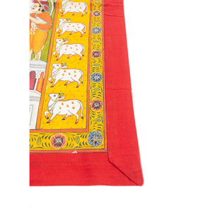 Pichwai Art Ivory Cotton Rope Bohemian Christmas <b>Wall</b> Art & Tapestry for Outdoor <b>Wall</b> <b>Decor</b> - Product Image 4