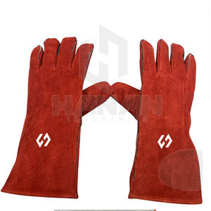 Guantes de soldadura de puño largo ignífugos de Pakistán para soldadura MIG y guantes de seguridad de protección codo a mano - Product Image 5