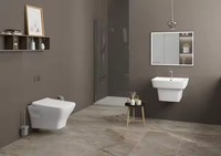 WC mural en céramique blanche de luxe de style européen avec réservoir encastré pour lavabo Jomoo
