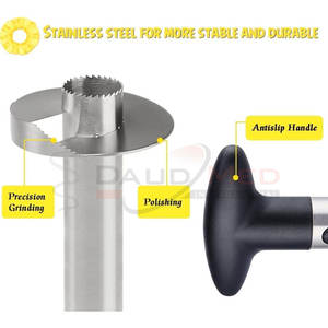 Acier inoxydable Ananas Corer Trancheuse Outil Lame Pointue Dés Fruits Anneaux Maison Cuisine Ananas Noyau Remover Cutter Noël - Product Image 6