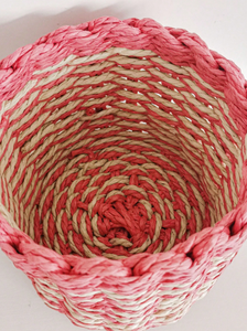 สินค้าขายดี - ตะกร้าเก็บของสีชมพูน่ารัก ตะกร้าหวายทะเล ผลิตจากโรงงาน ผลิตภัณฑ์ขายดี ผลิตในเวียดนาม - Product Image 4