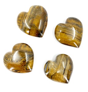 Mini Corazones de Ojo de Tigre Marrón en Forma de Corazón, Más Vendidos, para Sanación del Amor, Meditación y Decoración - Product Image 1