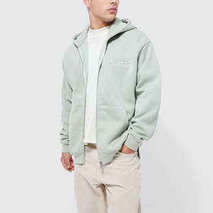 Sudadera con Capucha Impermeable Extra Grande de Forro Polar con Logotipo Personalizado al por Mayor, de Alta Calidad, Color Sólido, para Hombre - Product Image 6