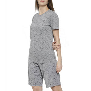 Venta caliente logotipo personalizado señoras gimnasio dos piezas motorista corto conjunto de ropa de mujer ropa de calle conjuntos sueltos para el hogar de las mujeres - Product Image 6