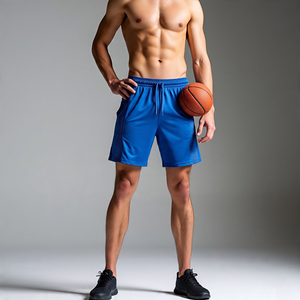 กางเกงวิ่งออกกำลังกายพิมพ์ลายตาข่ายพิมพ์ซับลิเมชันสำหรับผู้ชายกางเกงวิ่งเล่นบาสเก็ตบอลใส่เล่นฟิตเนสยิมกางเกงขาสั้นผ้าตาข่ายพิมพ์ลายสำหรับผู้ชาย - Product Image 4