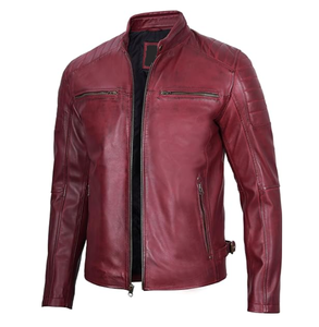 Chaqueta de Cuero Genuino de Alta Calidad Premium, Corte Ajustado, Invierno, Ecológica, Forro Transpirable, Cierre de Cremallera - Product Image 1