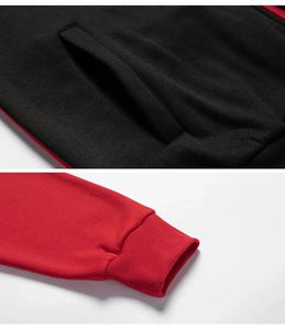 Sudadera con capucha con estampado de abullonado para hombre de peso pesado, sudaderas de algodón 100% de alta calidad, ropa de calle básica, mezcla de algodón para invierno - Product Image 6