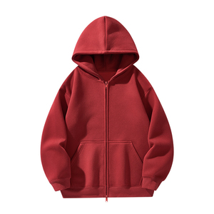 Heavyweight Premium Cotton Sweatshirt Solid hoodies Double <b>Zipper</b> <b>Jacket</b> Printed Loose - Product Image 4