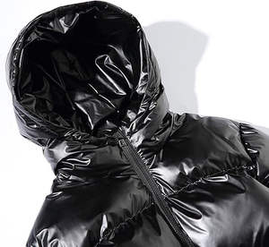 Veste d'hiver décontractée réversible de haute qualité en gros OEM, unisexe, bouton unique, toile imperméable, rembourrage gonflé, taille plus - Product Image 4