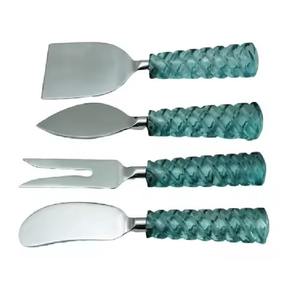 Ensemble de serveurs à fromage en acier inoxydable massif avec poignée en laiton antique, prise en main confortable - Product Image 5