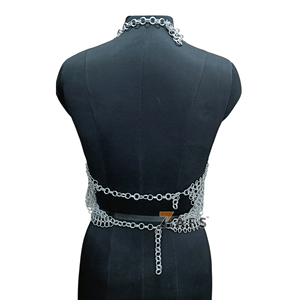 เสื้อเกราะห่วงโซ่อลูมิเนียมทำด้วยมือสำหรับผู้หญิงและเด็กผู้หญิงแบบยุคกลางมีห่วงกระดุมสำหรับใส่ออกไปขายส่ง - Product Image 3