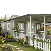 Villa préfabriquée moderne de luxe en aluminium 2026, maison pliable extensible en acier et panneaux sandwich