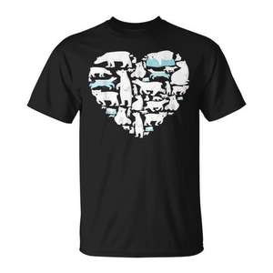 <b>Polar</b> <b>Bear</b> Lover Heart Design T-Shirt For Men Women Valentine <b>Gift</b> - Product Image 1
