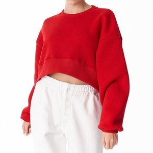 Sudadera Corta Lisa para Mujer, Hecha a Medida, Precio al por Mayor, Último Estilo, Ropa Casual - Product Image 1