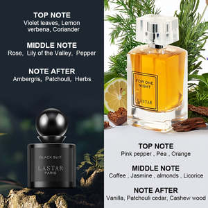 Eau de Toilette Clásica para Hombre con Aroma a Musk, Pachulí, Vainilla y Café, Fragancia Duradera en 5 Botellas, Set de Perfume Masculino - Product Image 3