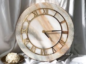 ES RELOJ DE PARED DE RESINA CON Reloj de pared de diseño artístico hecho a mano único Arte de resina de La India - Product Image 5