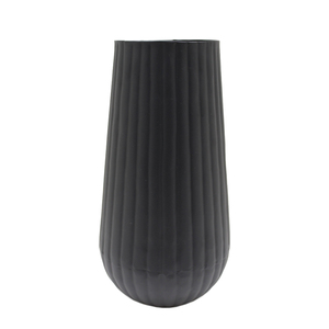 Lining Design High Quality Metal Flower Vase Black Finished for Home Living Area <b>Tabletop</b> Decorative Metal Vases Handmade Bulk - Product Image 1