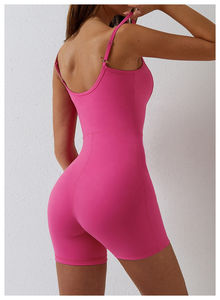 บอดี้สูทเซ็กซี่สำหรับผู้หญิง แขนกุด กระชับหน้าท้อง ไร้รอยต่อ ชุดออกกำลังกาย คุณภาพสูง กระชับรูปร่าง สไตล์ลำลอง ผ้าไลคร่า - Product Image 4