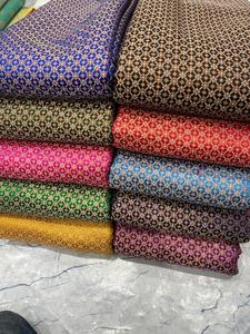 高級ファッション室内装飾 & クラフト用100% シルクブロケード生地鮮やかな色 - Product Image 2