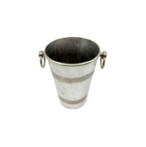 Seau à glace en cuivre martelé Refroidisseur à vin en métal à double paroi en acier inoxydable avec poignées latérales pour bar et fête - Product Image 2