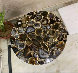 Sceau en agate poli artisanal, décoration de luxe pour la maison, motif floral religieux, résine, couleur personnalisée, haute qualité artisanale - Product Image 1